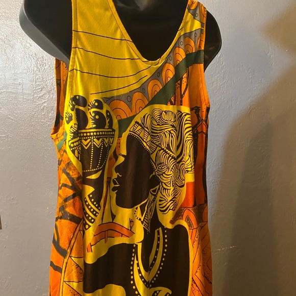 NF KAFTAN Boho African Woman Polyester Mumu Umbrella Tunic Dress - Picture 10 of 16